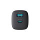 Chargeur secteur 33W avec sortie USB et USB C  Noir