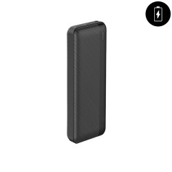 Batterie externe  de secours 10 000mAh  avec port microUSB et USB noir