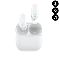 Ecouteurs intra auriculaires Bluetooth blanc