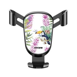 Support téléphone voiture noir Jungle Tropicale Motif Ecriture Tendance Evetane