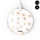 Chargeur Induction contour argent blanc Marguerite Evetane