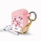 Housse pour Airpods silicone liquide rose Cerisier Motif Ecriture Tendance Evetane