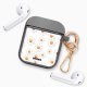 Housse pour Airpods silicone liquide noir Marguerite Motif Ecriture Tendance Evetane