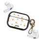 Housse pour Airpods Pro silicone liquide noir Marguerite Motif Ecriture Tendance Evetane