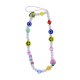 Bijoux de téléphone CELIA  à accrocher à votre coque perles blanche et colorée