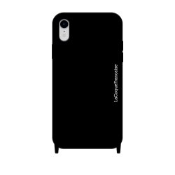 Coque iPhone XR soft touch avec anneaux en silicone Noir