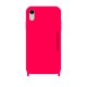 Coque iPhone XR soft touch avec anneaux en silicone Fushia