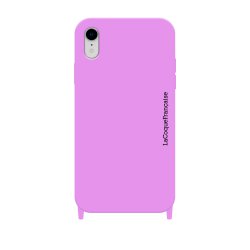 Coque iPhone XR soft touch avec anneaux en silicone Lilas