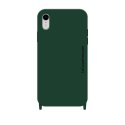 Coque iPhone XR soft touch avec anneaux en silicone Vert forêt