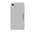 Coque iPhone XR soft touch avec anneaux en silicone Gris