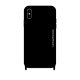 Coque iPhone X/XS soft touch avec anneaux en silicone Noir