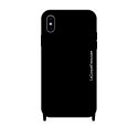 Coque iPhone X/XS soft touch avec anneaux en silicone Noir