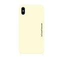 Coque iPhone X/XS soft touch avec anneaux en silicone Beige