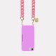 Coque iPhone 7/8/SE 2020 soft touch avec anneaux en silicone Lilas