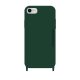 Coque iPhone 7/8/SE 2020 soft touch avec anneaux en silicone Vert forêt