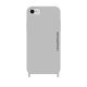 Coque iPhone 7/8/SE 2020 soft touch avec anneaux en silicone gris