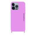 Coque iPhone 13 Pro  soft touch avec anneaux en silicone Lilas