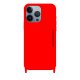 Coque iPhone 13 Pro  soft touch avec anneaux en silicone Orange