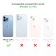 Coque iPhone 13 Pro  soft touch avec anneaux en silicone Beige