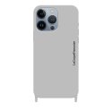 Coque iPhone 13 Pro  soft touch avec anneaux en silicone Gris