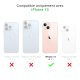 Coque iPhone 13  soft touch avec anneaux en silicone Noir