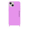 Coque iPhone 13  soft touch avec anneaux en silicone Lilas