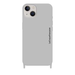 Coque iPhone 13  soft touch avec anneaux en silicone Gris