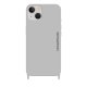 Coque iPhone 14  soft touch avec anneaux en silicone Gris