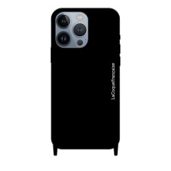 Coque iPhone 14 Pro Max  soft touch avec anneaux en silicone Noir