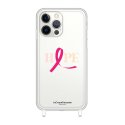 Coque iPhone 13 Pro Max anneaux silicones Octobre Rose LaCoqueFrançaise