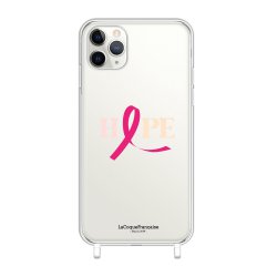 Coque iPhone 11 Pro anneaux silicones Octobre Rose LaCoqueFrançaise