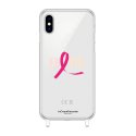 Coque iPhone Xs Max anneaux silicones Octobre Rose LaCoqueFrançaise