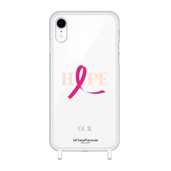 Coque iPhone XR anneaux silicones Octobre Rose LaCoqueFrançaise