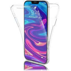 Coque 360° intégrale protection avant arrière silicone transparente iPhone 14 Pro 