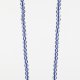 Chaîne bijou Charlie 120 cm perles acryliques bleu blanc avec mousquetons dorés