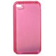 Coque silicone transparent rose iPhone 4 