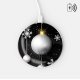 Chargeur Induction contour argent blanc Boules Etoiles Noel neiges La Coque Francaise