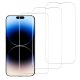 Lot de 3 Vitres iPhone 14 Pro Max en Verre trempé transparente Protection ecran