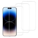 Lot de 3 Vitres iPhone 14 Pro Max en Verre trempé transparente Protection ecran