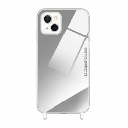 Coque iPhone 14  miroir anti-choc  avec anneaux en silicone transparent 