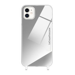 Coque miroir anti-choc avec anneaux  en silicone transparent pour iPhone 11