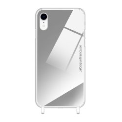 Coque miroir anti-choc avec anneaux  en silicone transparent pour iPhone XR