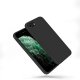 Coque iPhone 7/8/SE 2020 Silicone liquide Noire + 2 Vitres en Verre trempé Protection écran Antichocs