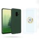 Coque Samsung Galaxy S9 Vert Foret Silicone liquide + 2 Vitres en Verre trempé Protection écran Antichocs