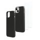 Coque iPhone 14 Silicone liquide Noire + 2 Vitres en Verre trempé Protection écran Antichocs