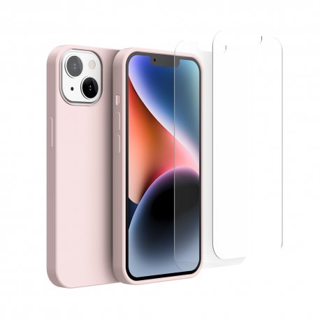 Evetane Coque iPhone 11 Antichoc Silicone + 2 Vitres en verre