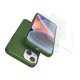 Coque iPhone 14 Plus Silicone liquide Vert Foret + 2 Vitres en Verre trempé Protection écran Antichocs