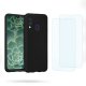 Coque Samsung Galaxy A40 Noire Silicone liquide + 2 Vitres en Verre trempé Protection écran Antichocs