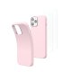 Coque iPhone 14 Pro Max Silicone liquide Rose + 2 Vitres en Verre trempé Protection écran Antichocs