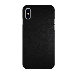 Coque iPhone Xs Max effet cuir grainé noir